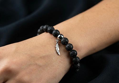 Bracelet artisanal Pierre de lave